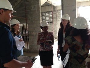 Construction site tour with our partners from Fistula Foundation